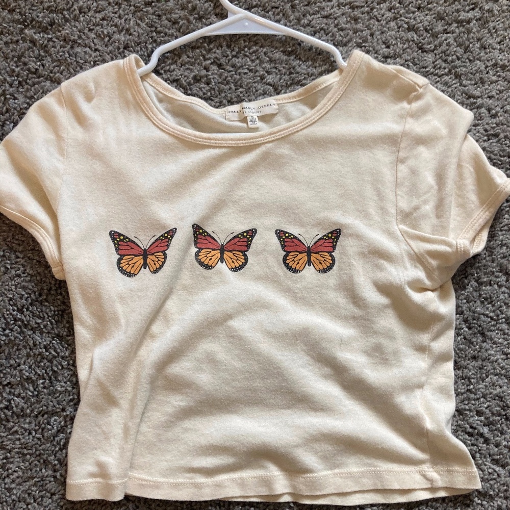 Urban Outfitters butterfly crop top